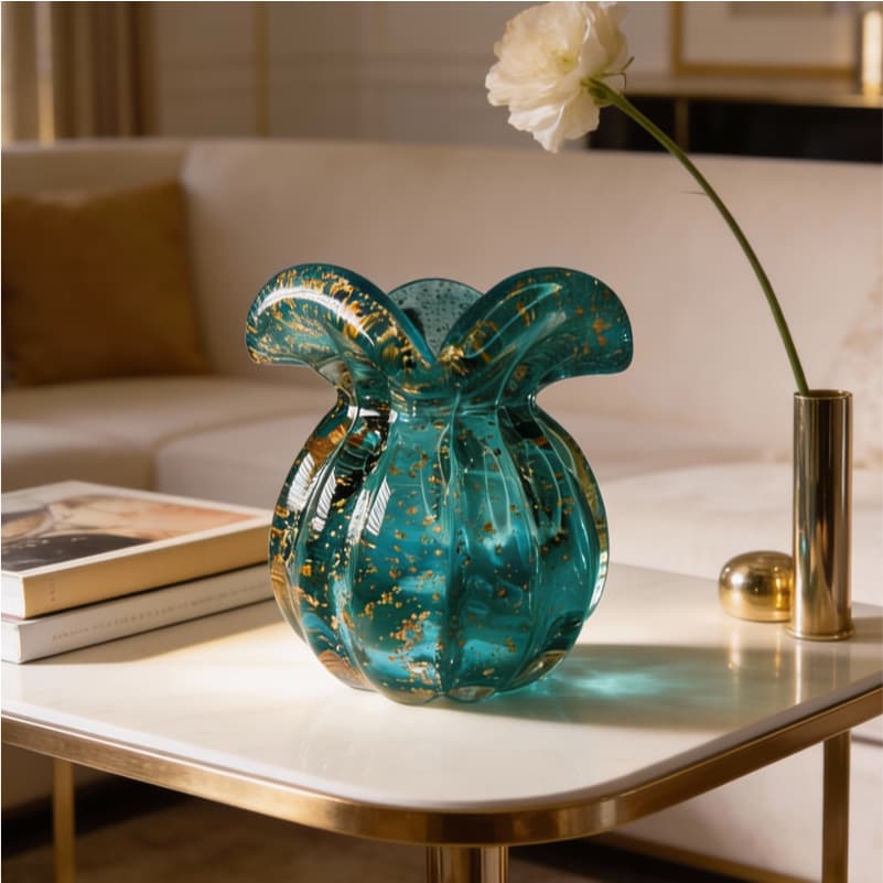 Trouxinha De Murano Vaso Solitário Centro de Mesa Decorativo 10cm