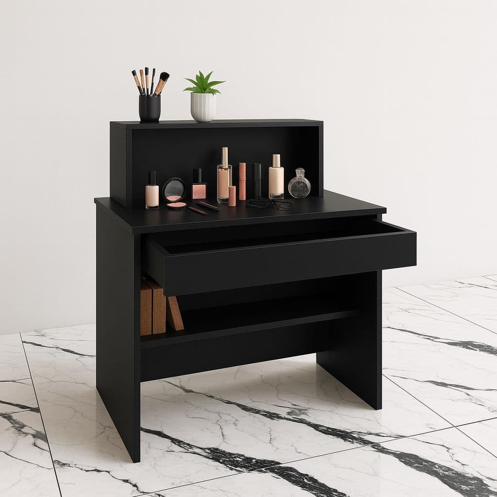 QUEIMA DE ESTOQUE - Penteadeira para Quarto – com 1 Gaveta Multiuso para Maquiagem