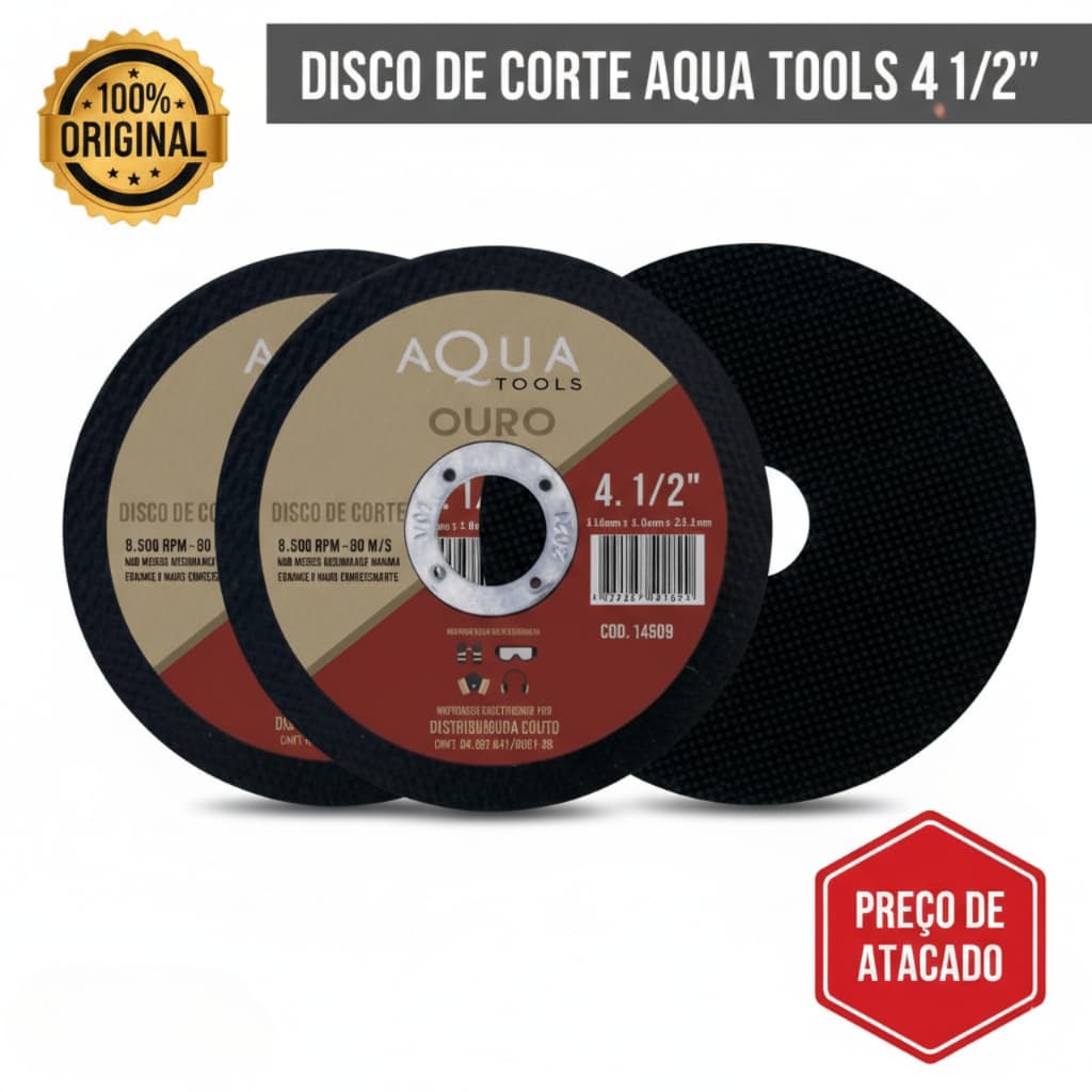 Disco de Corte Pequeno Aço Inox 4.1/2" Kit 10 Unidades Lixadeira Esmeril Esmerilhadeira - Promoção !