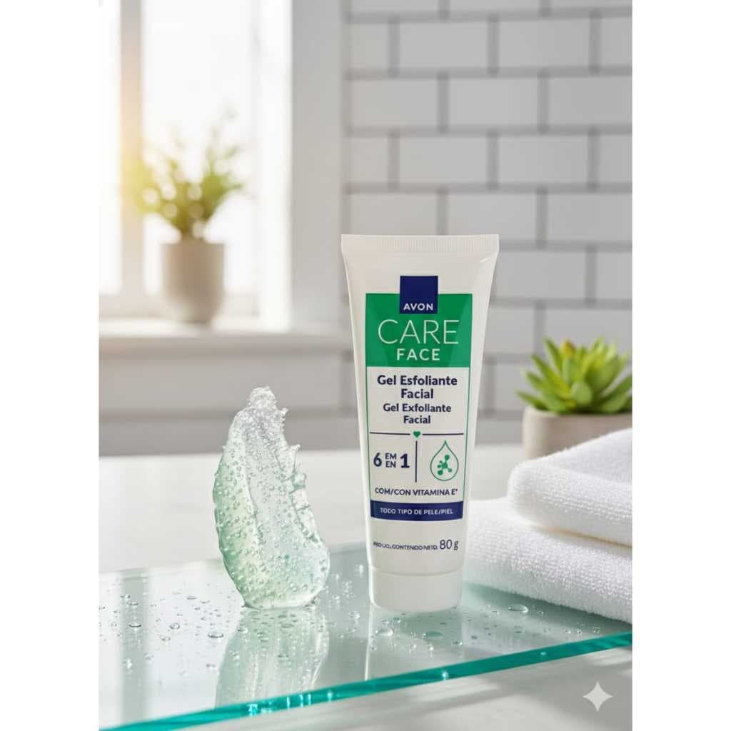 Gel Esfoliante Facial 6 em 1 Avon Care 80g - Facial com Vitamina E
