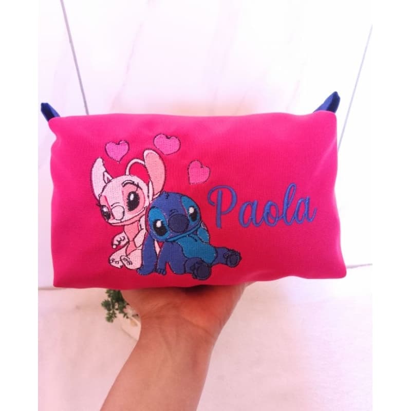 estojo do stitch,estojo personalizado,estojo bordado