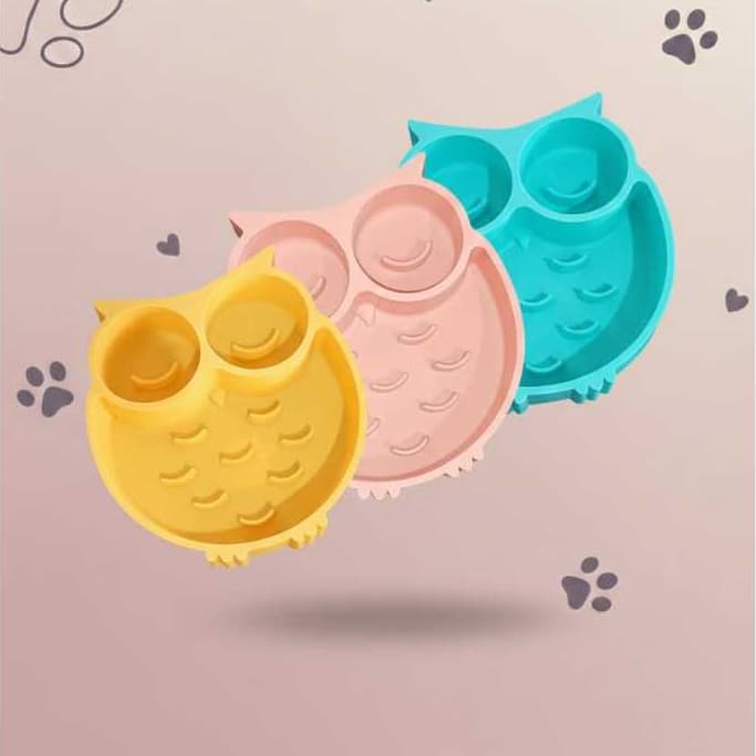 Tigela Comedouro Educativo interativo Saudável Corujinha Para Cães e Gatos Pets