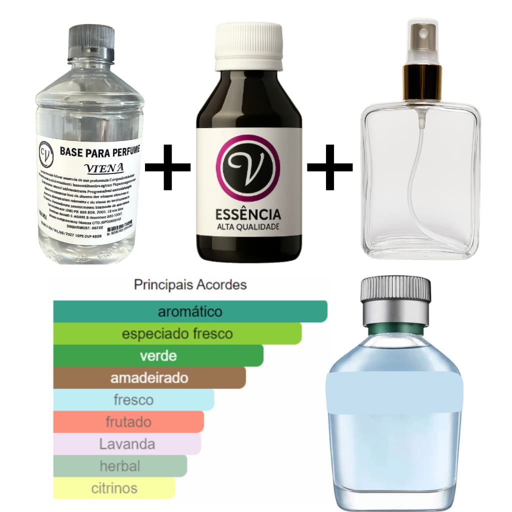 Kit para Perfumista Completo Iniciante HUG FOR MEN - Essência Óleo