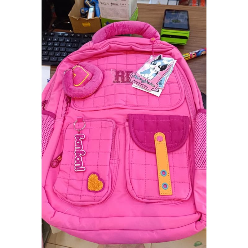 Mochila de Costas Rebecca Bonbon Pelúcia Escolar Feminina Rosa ORIGINAL ENVIO DE BRASILIA ENVIO IMEDIATO Clio Style RB2O