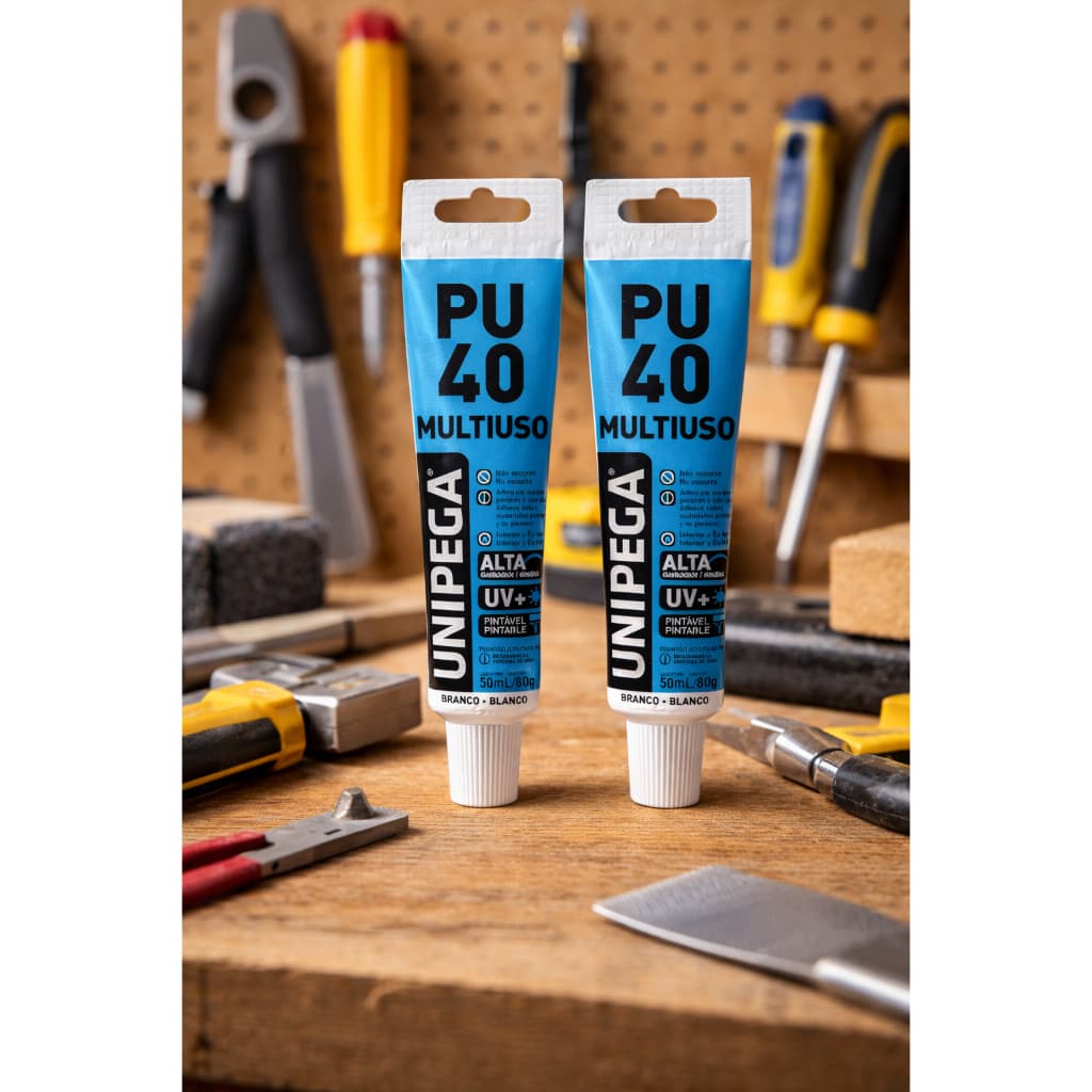 Cola Adesivo PU40 Selante 80g Multiuso Vedação Construção Reparos Silicone PU Profissional