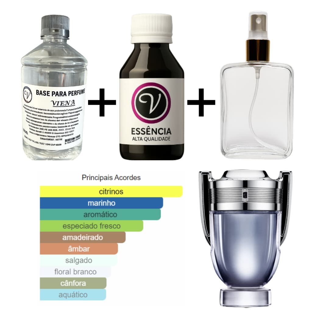 Kit para Perfumista Completo Iniciante INVIC - Essência Óleo