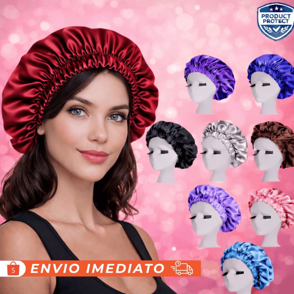 Touca Cetim para Dormir Antifrizz (Kit 5) – Qualidade e Conforto