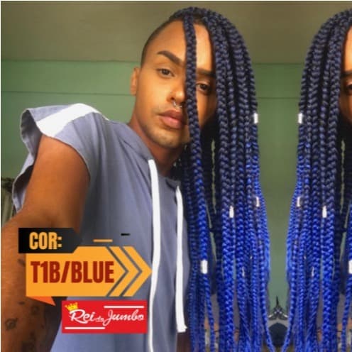 Cabelo Ser Mulher Super Jumbo Degradê 399g Cor T1B/BLUE para Cabelos Longos Com Volume e Estilo
