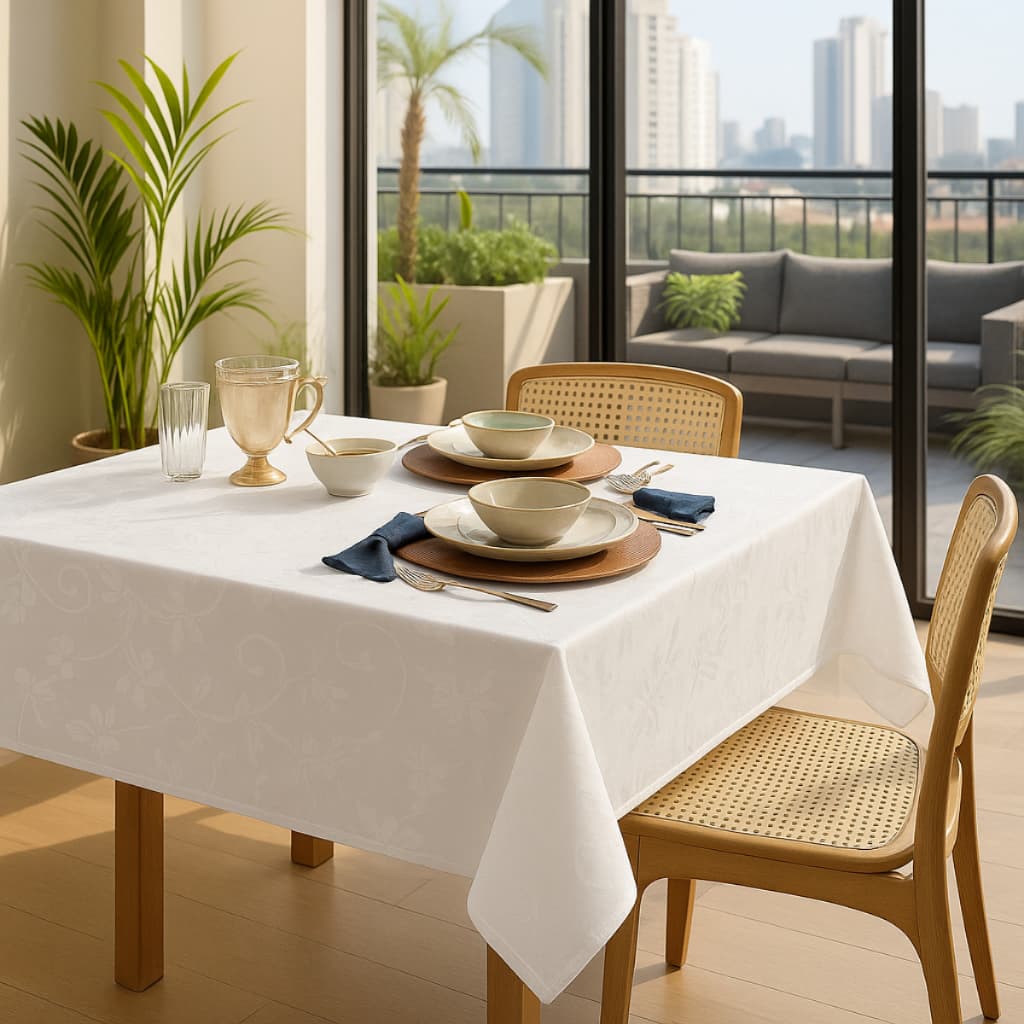 Toalha Mesa Tessi Damask 1,60x3,20m Retangular Jacquard