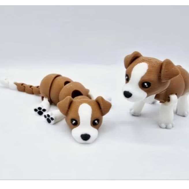 CHAVEIRO CACHORRINHO ARTICULADO 3D kit com 2