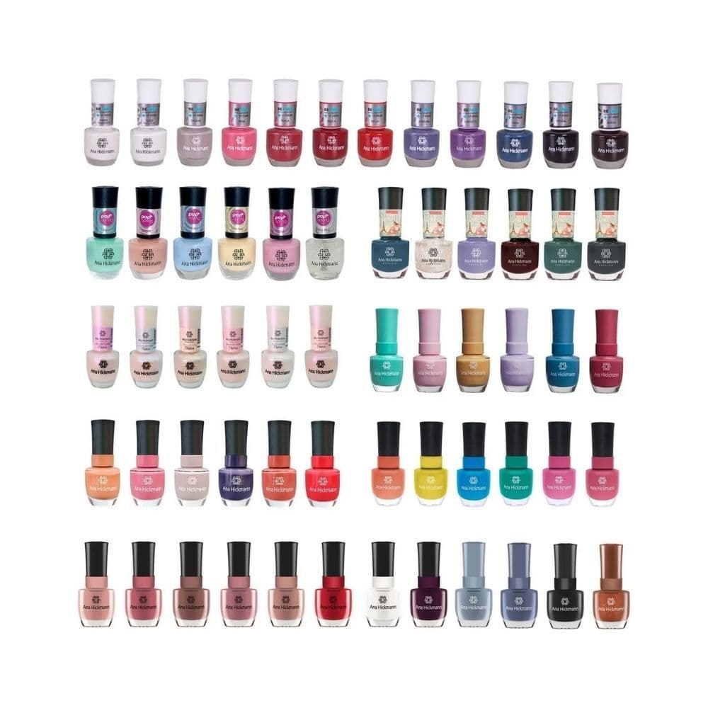 Kit 30 Esmaltes Ana Hickmann Coleção 9ml - Atacado Sortidos Nude Vermelho Rosa