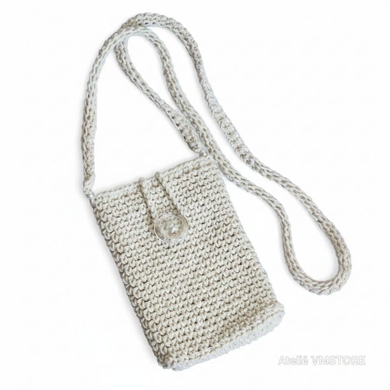 Bolsa Porta-Celular em Crochê – Praticidade com Estilo!