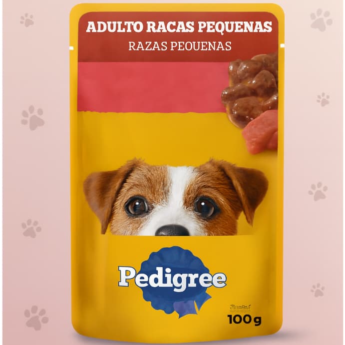 Ração Úmida Pedigree 100g para Cães Adultos de Raças Pequenas - Alimento Completo e Balanceado