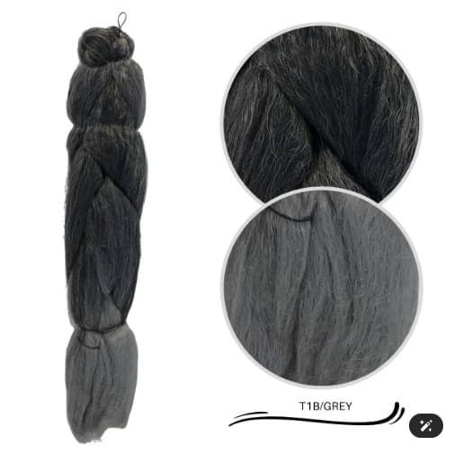 Cabelo Ser Mulher  Super Jumbo Degradê 399g Cor T1B/Grey para Cabelos Longos Com Volume e Estilo