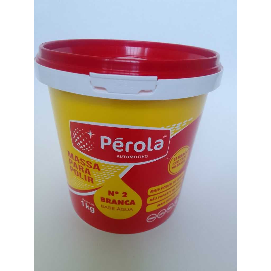 Pérola Massa para Polir Alto Poder De Corte N2 Base Água 1kg Branca