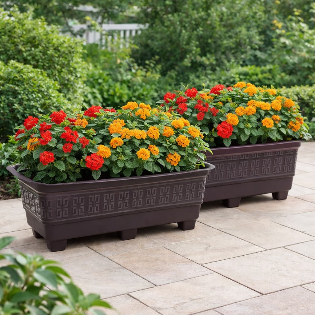 Kit 2 Vasos 6 litros para Plantas Floreira Para Flores Decoração Jardim Jardineira de Sacada