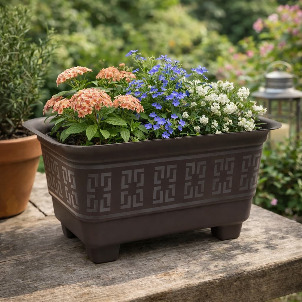 Vaso de Flor Floreira 3,5 Litros Plástico Resistente Decoração Jardim