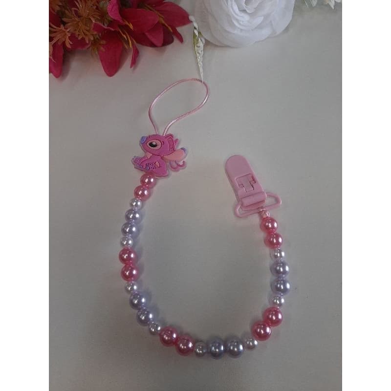 Prendedor de chupeta stitch