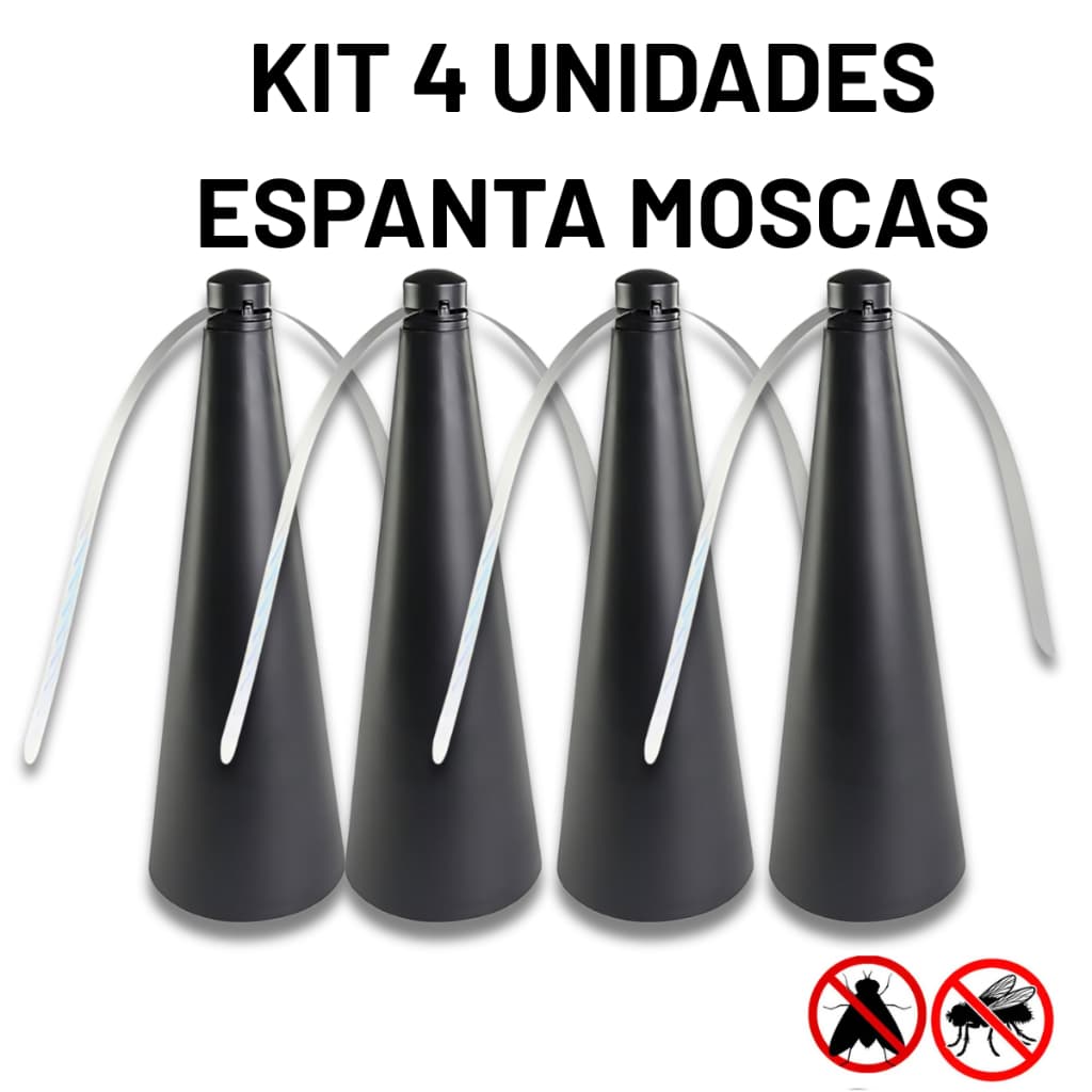 Kit 1 2 3 4 Ventilador Repelente de Moscas Insetos para Mesa a Pilha Espanta Insetos
