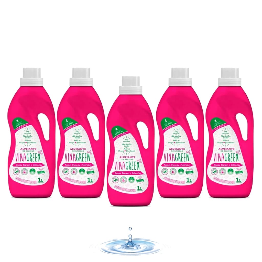 Vinagreen Alvejante de Roupas 1L Kit 5