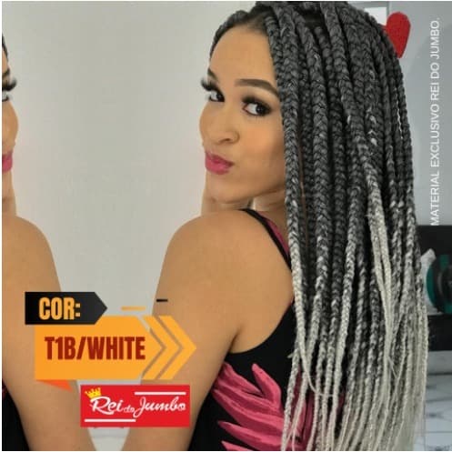 Cabelo Ser Mulher Super Jumbo Degradê 399g Cor T1B/WHITE para Cabelos Longos Com Volume e Estilo