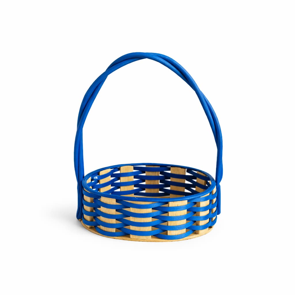 Kit 6 cestas fraldeira, fibra sintética oval 25 cm Presente Páscoa Dia das Mães Namorados Cores Diversas