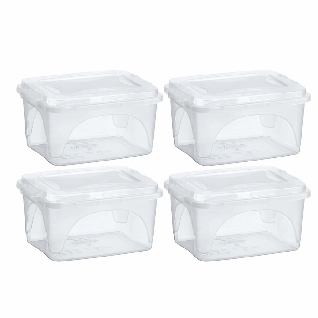 Kit 4 Caixa Organizadora com Tampa Trava 3 Litros Transparente