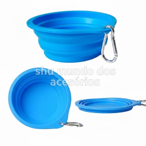 Comedouro para Cachorro Gato Silicone Retrátil Alimentação Para Cães e Gatos Dobrável Porta Ração