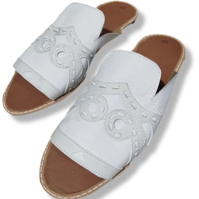 Mule babuche xagrim pantufa chinelo Sandália Couro