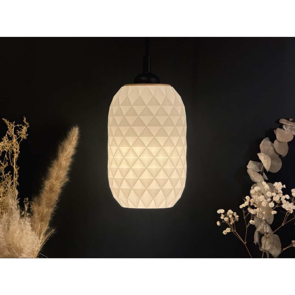 Luminária Pendente Geo Aconchegante Decorativa Luz Amarela LED