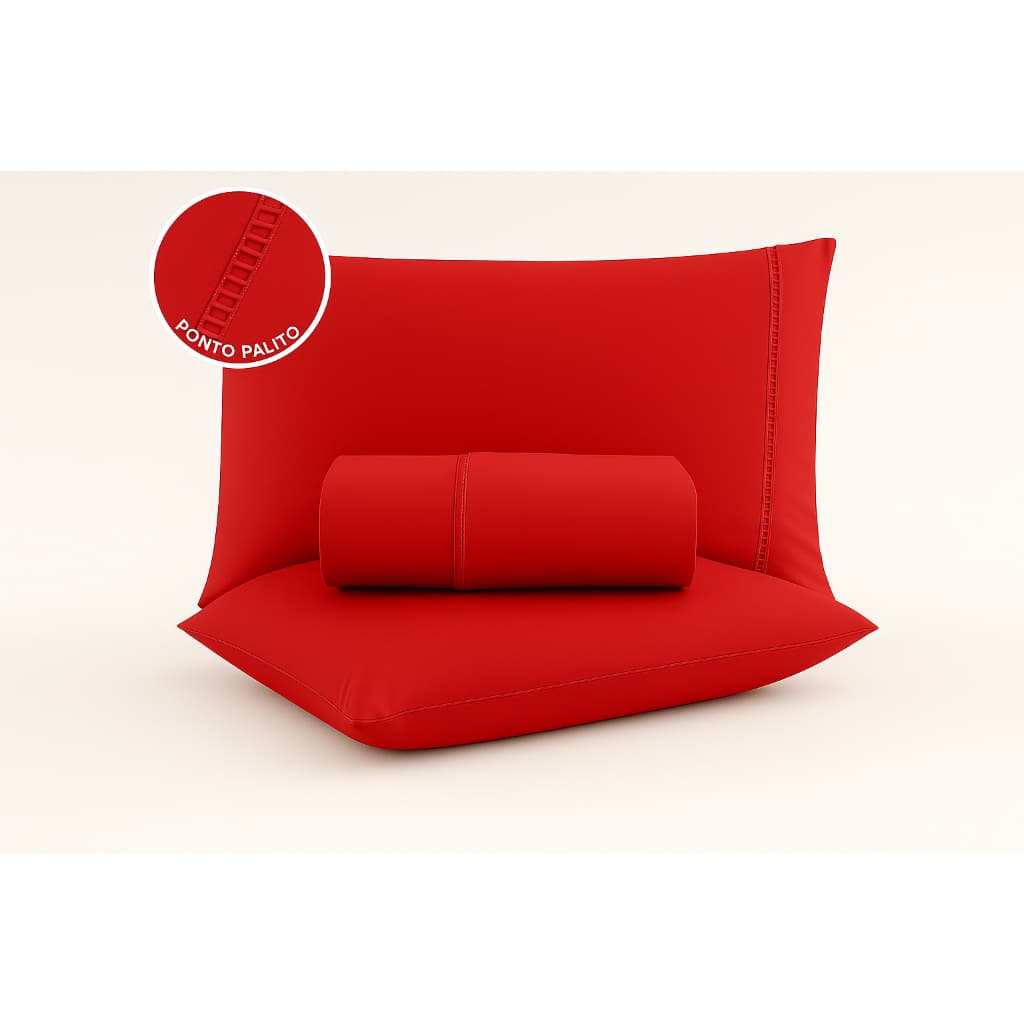 Jogo De Cama Casal Micropercal com Ponto Palito - Edna