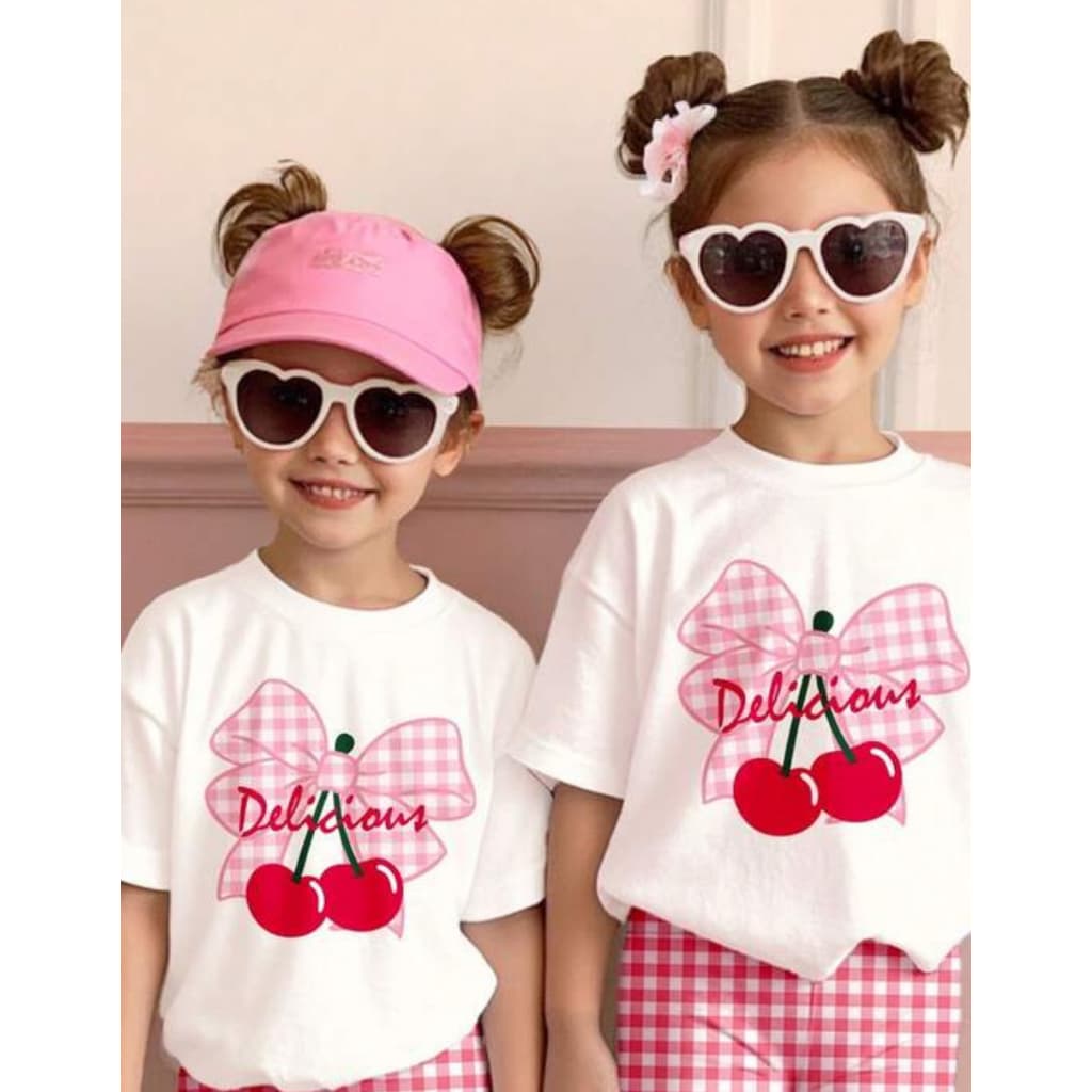 Camiseta Feminina Infantil Luxo Gola Redonda T-Shirt Blogueirinha Laço Meninas Algodão Premium