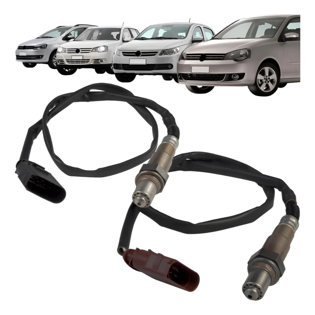 Kit Sonda Lambda VW Pré e Pós Fox Gol Polo Saveiro Voyage 030906262R 030906262Q