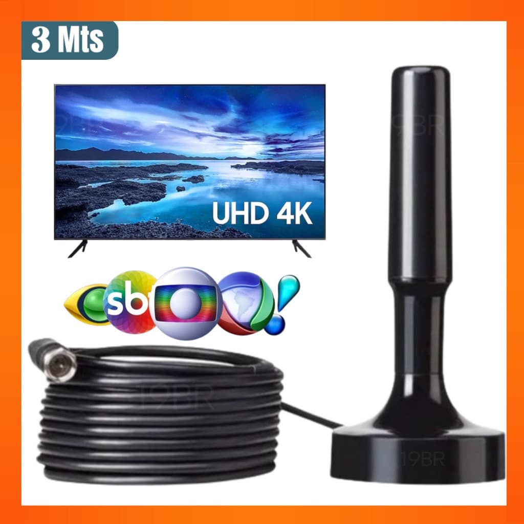 Antena Digital para TV | Imagem HD e Instalação Fácil | Alta Sensibilidade e Alcance