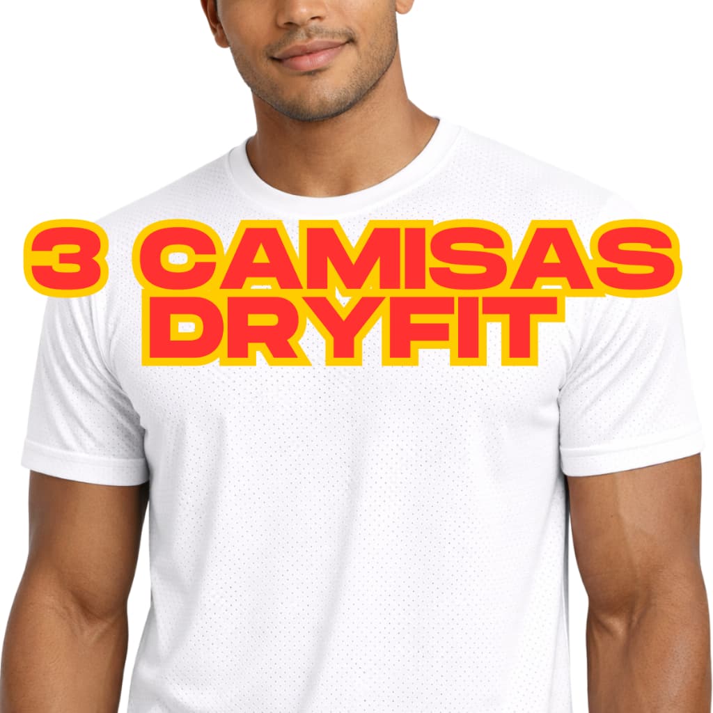Kit 3 Camisetas Masculina Esportiva Dry Fit Tecido Frio Toque Gelado Academia Corrida Musculação Caminhada Treino