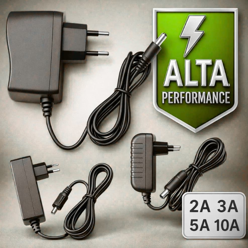 Fonte Eletrônica Slim 2A 3A 5A e 10A Bivolt 110V 220V  Plug P4