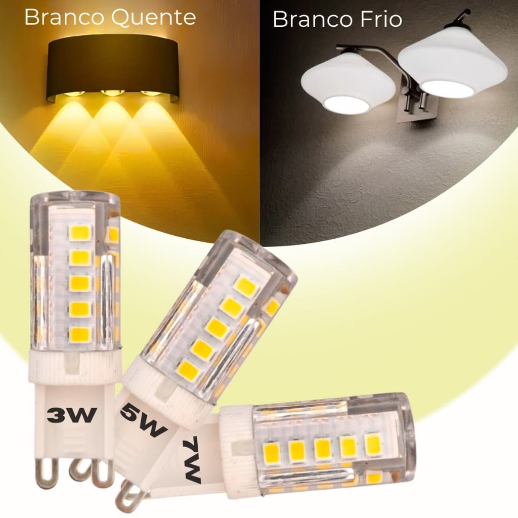 Lampada Led Halopin G9 Economica 3W 5W 7W Bivolt para Lustre