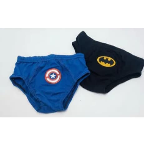Kit 6 Cuecas Slip Infantil Super Herois ou Desenhos Macia, Conforto e Estilo
