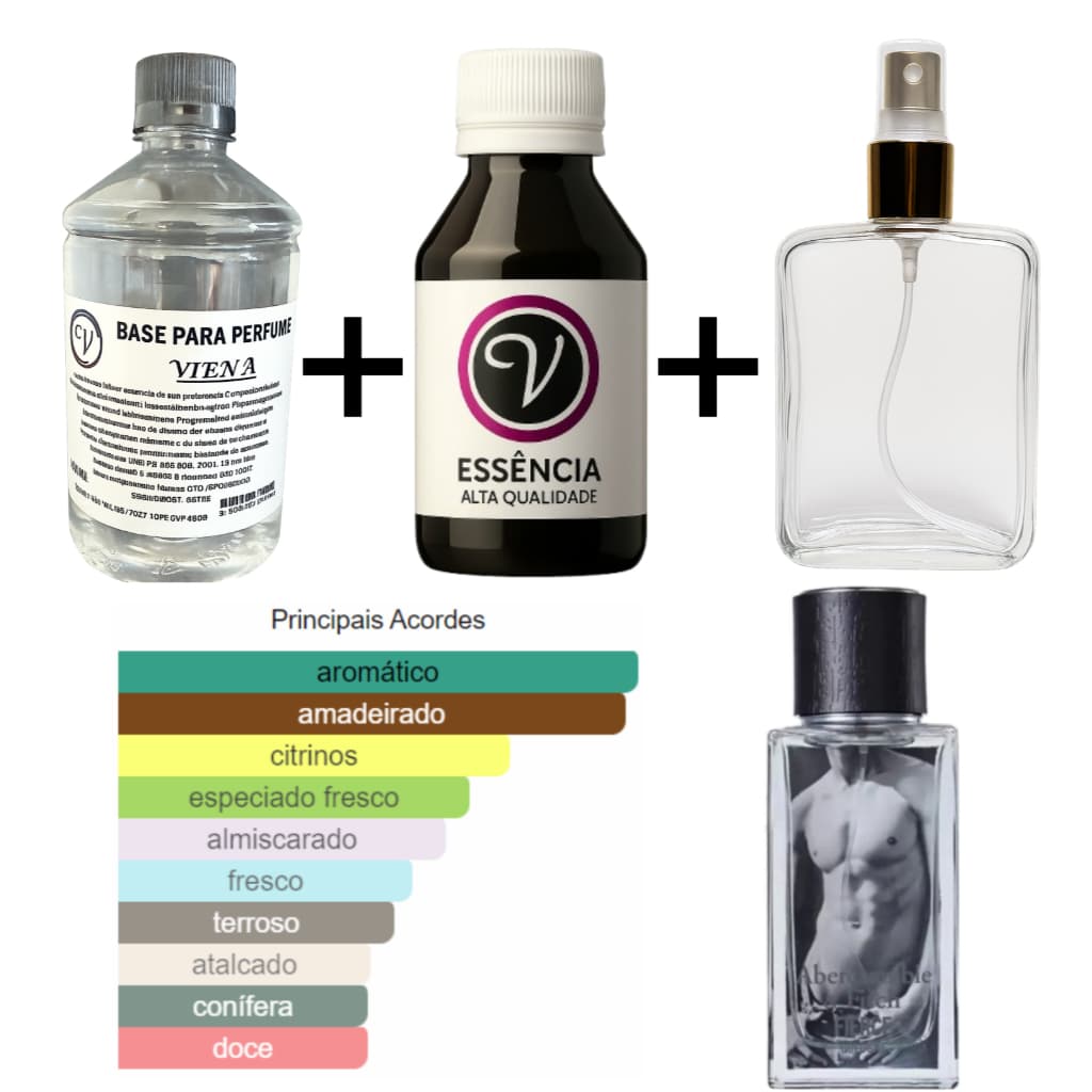 Kit para Perfumista Completo Iniciante FIERCE - Essência Óleo