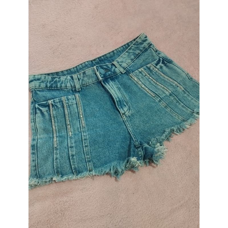 Bermuda jeans feminina, veste 40.
