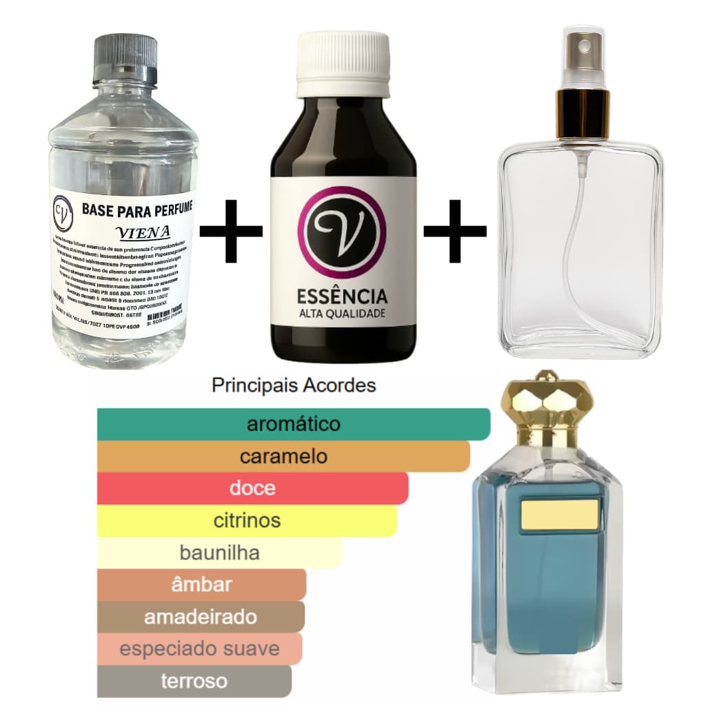Kit para Perfumista Completo Iniciante CANDID MEN - Essência Óleo