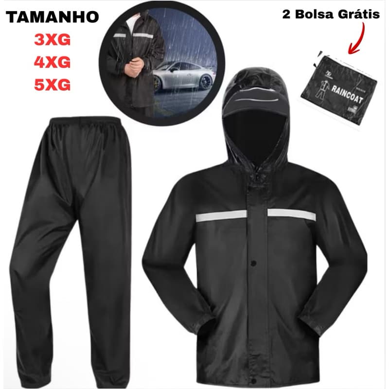 Capa de Chuva para Motoqueiro com Luvas Touch Screen – Proteção Total