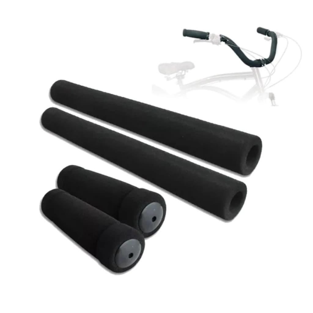 Manopla Punho Espuma para Guidão Bicicleta Moto Caiçara Beach Praiana Jogo 4 peças Com Acabamento Plug