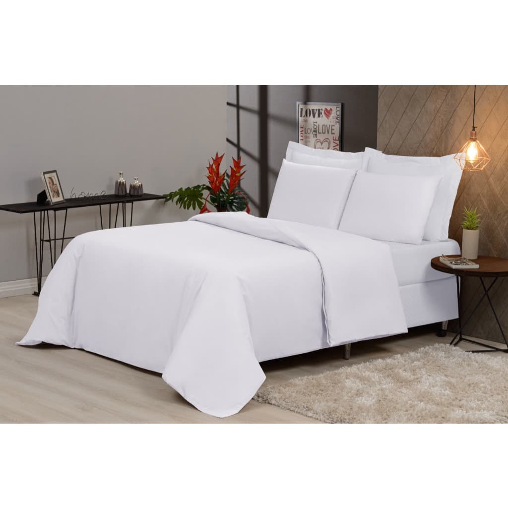 Capa De Edredom Avulsa Casal / Queen Duvet Zíper 400 Fios Luxo