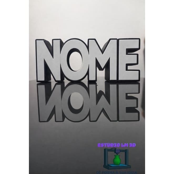 Letreiro Decorativo Personalizado em Caixa Brilhante – Nome em 3D para Decoração