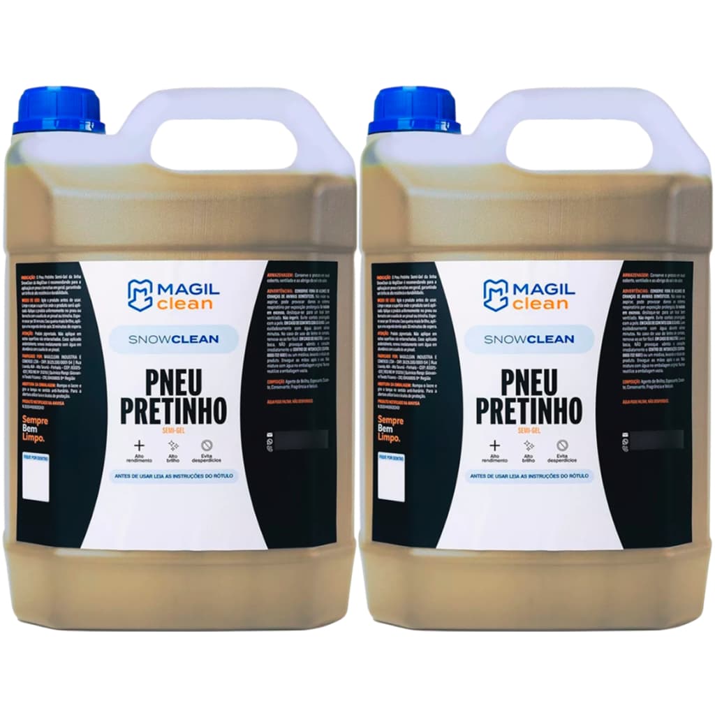 Kit 2 Limpa Pneu Automotivo Incolor Baba Brilho Intenso - 5 L