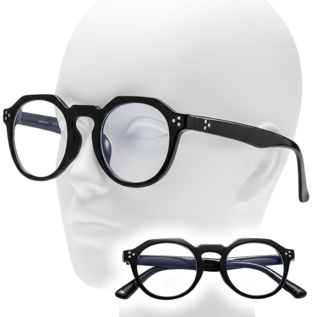 Armação óculos grau descanso design clássico lentes multicamadas proteção luz azul em Policarbonato
