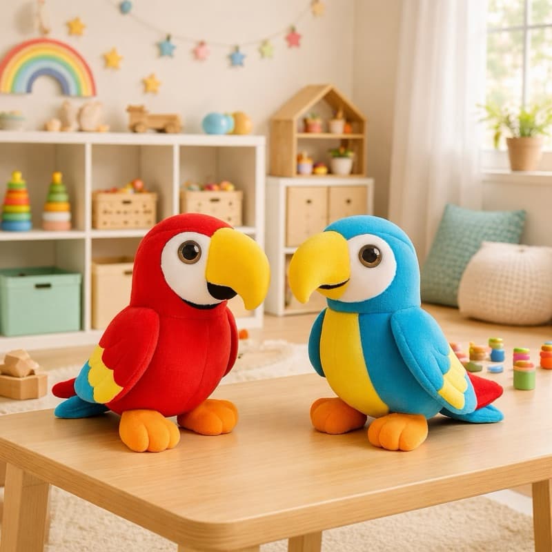 Arara de Pelúcia fofinha Safari Decoração Animais de Pelúcia Urso de Pelúcia