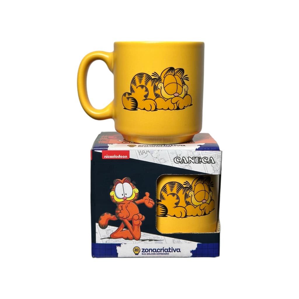 Caneca/Xícara Mini Tina Garfield Zona Criativa Cerâmica Colecionável