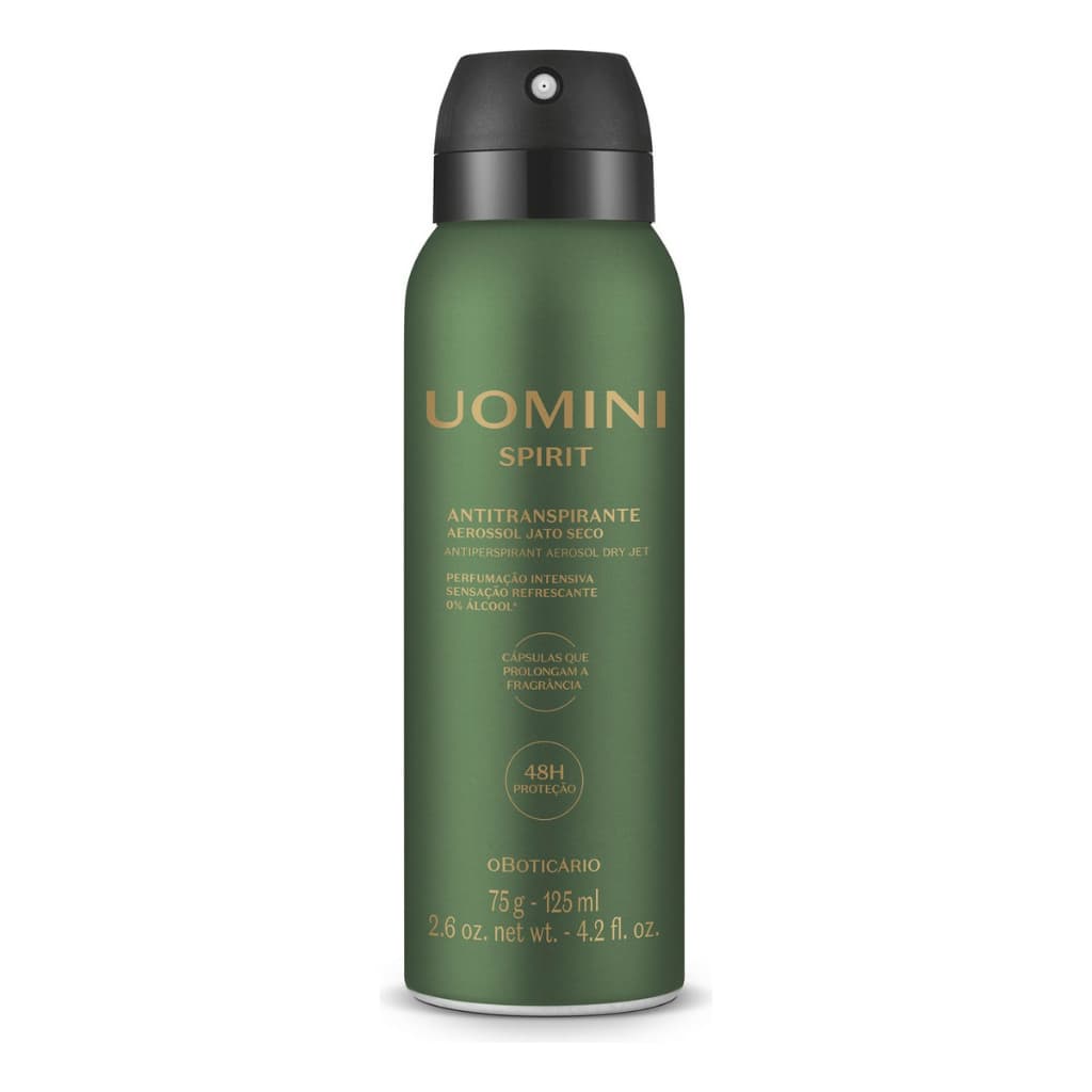 Desodorante Aerossol Antitranspirante Uomini Spirit O Boticário 125ml